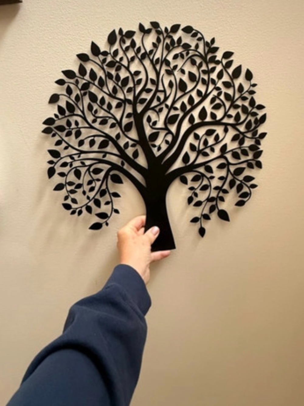 Black Metal Tree Wall Art - Modern Decorative Wall Decor